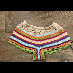 Multi colored Beach Crochet shorts by ANDI BAGUS